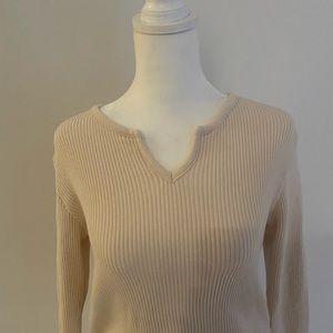 Cream Brandy Melville long sleeved crop top